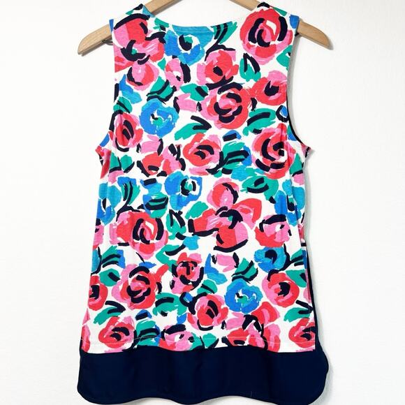 TOMMY HILFIGER CLAREMONT FLORAL PRINT SLEEVELESS WOMEN BLOUSE SIZE MEDIUM NEW - Picture 2 of 5